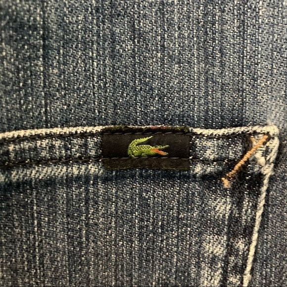 LACOSTE Sz 33 Designed in France Tapered Mid-Wash Professionally Hemmed Jeans - Picture 4 of 8